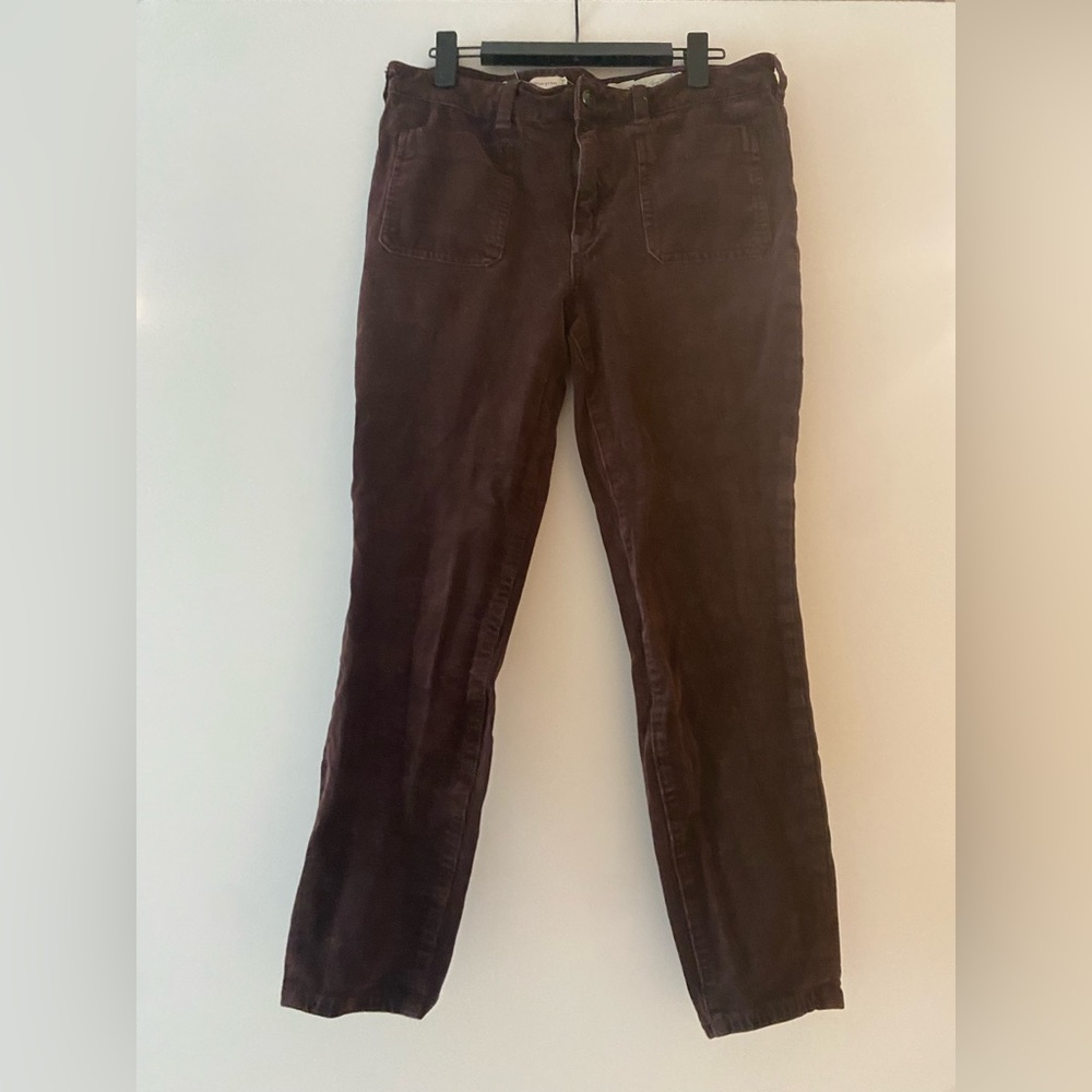 Chocolate Brown Anthropologie Pilcro High Rise Skinny Cord Leggings